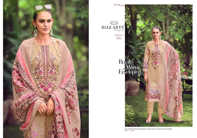 Musafir Vol 10 By Riaz Arts Printed Karachi Cotton Dress Material Wholesale Shop In Surat
